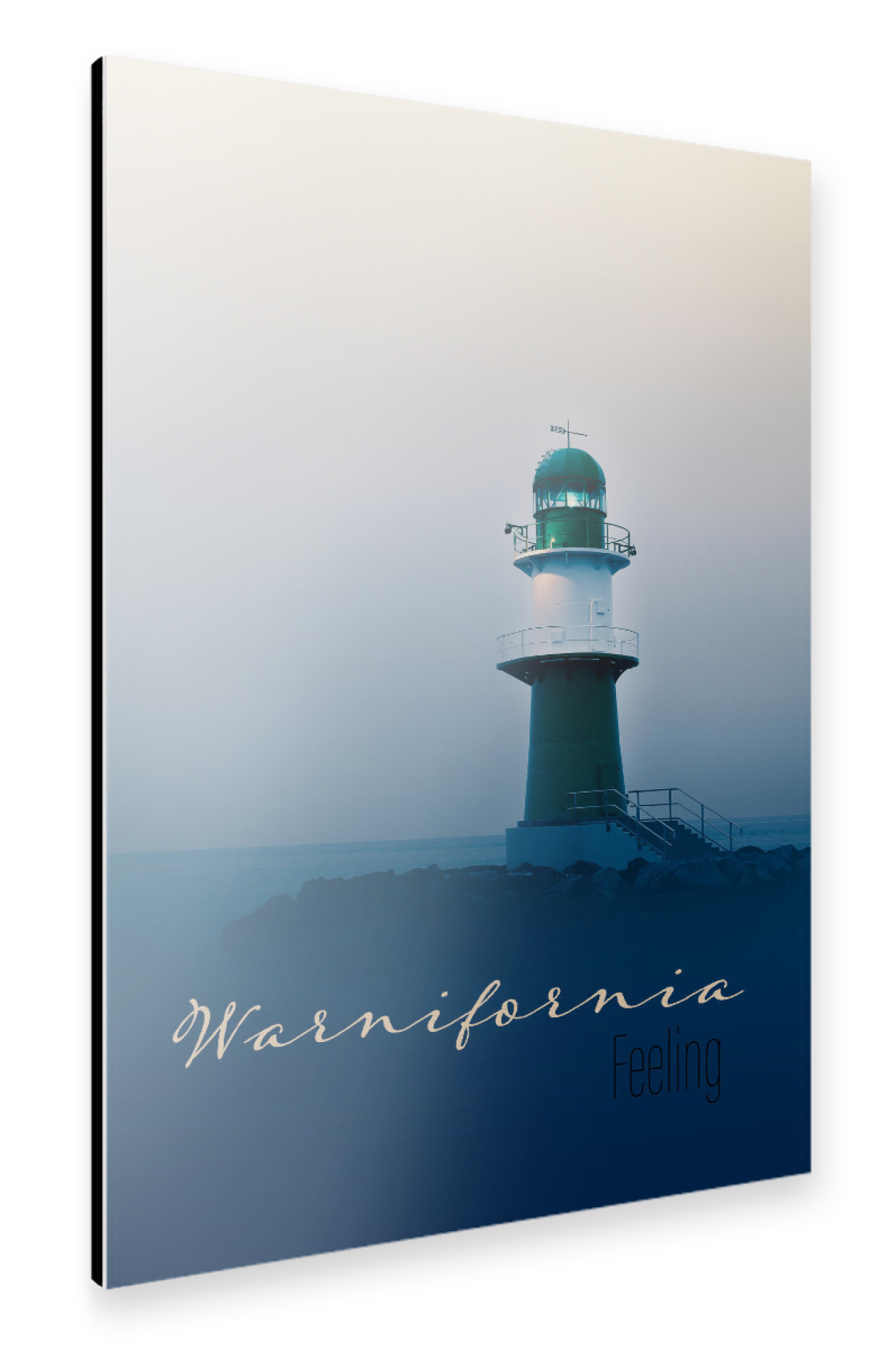 Alu-Dibond "Warnifornia Leuchtturm" 75x50 cm artboxONE