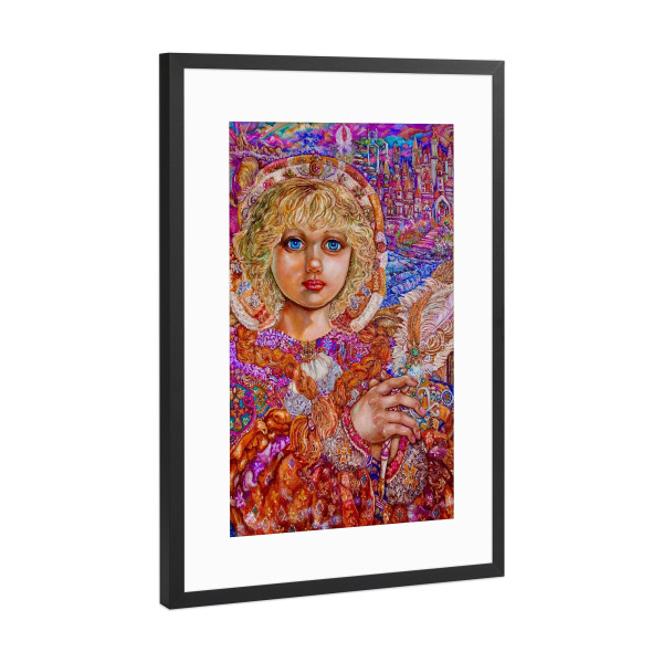 Poster mit Rahmen Schwarz (Metallic) "Erzengel Metatron" artboxONE - Weihnachten - Engel,Erzengel,Himmel,Fantasie,Religion