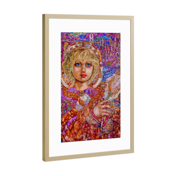 Poster mit Rahmen Gold "Erzengel Metatron" artboxONE - Weihnachten - Engel,Erzengel,Himmel,Fantasie,Religion