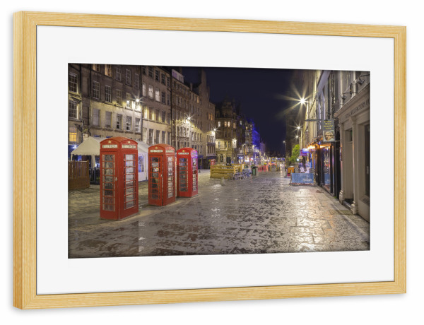Poster mit Rahmen kiefer "Royal Mile in Edinburgh" artboxONE - Städte,Architektur