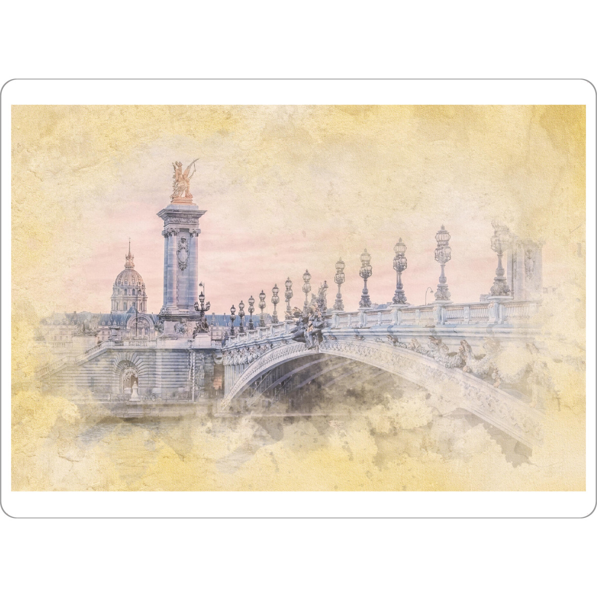 Tischset "Alexandre III Aquarell" artboxONE - Städte,Reise,Architektur,Städte / Paris,Reise / Länder
