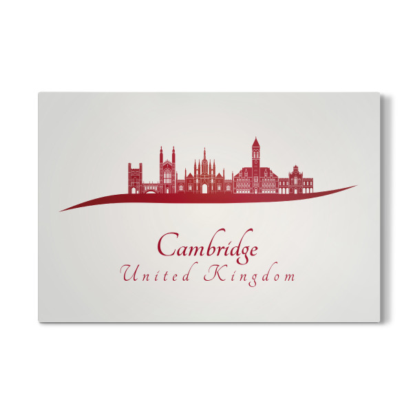 Galerie-Print "Cambridge-Skyline in Rot" 30x20 cm artboxONE