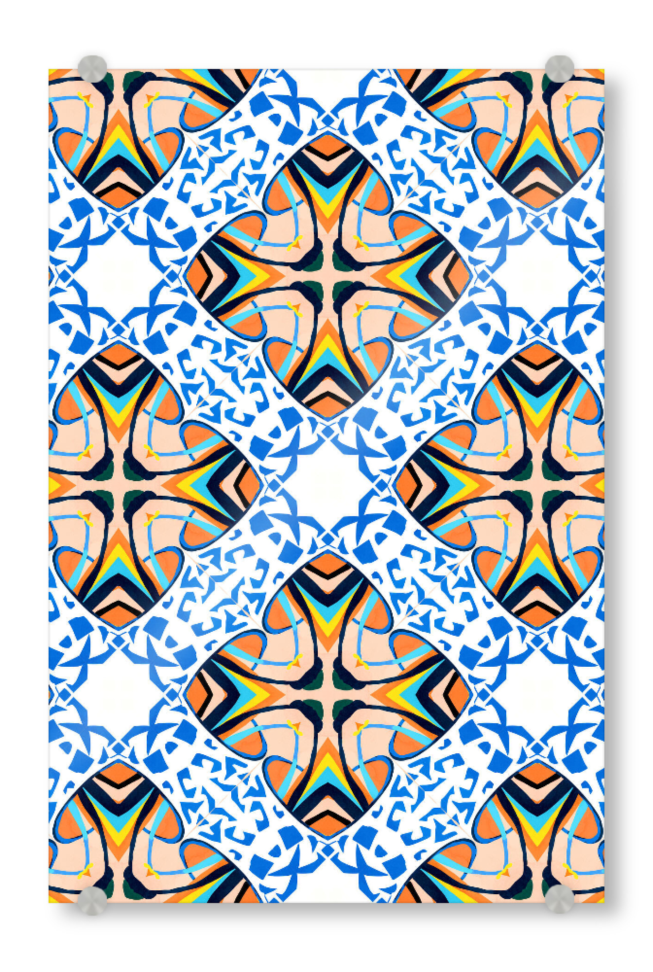 Acrylglasbild "Mediterrane Fliese" artboxONE - Abstrakt,Geometrie