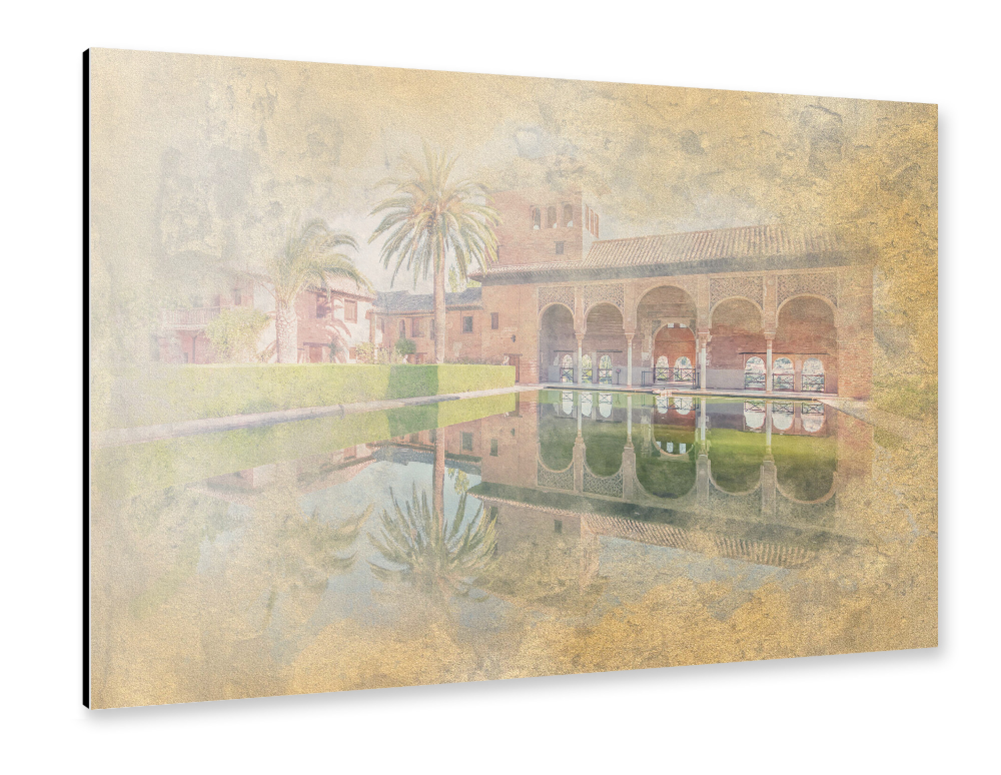 Alu-Dibond "Alhambra-Aquarell" 30x20 cm artboxONE