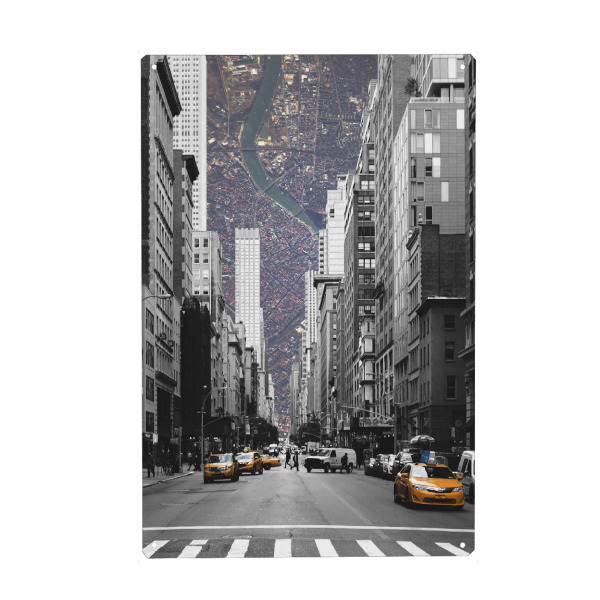Metall Poster "Stadtkonzept" artboxONE - Städte / New York,Abstrakt,Architektur - New york,Nyc,Taxy,Stadt,Gründung,Foto,Fotografie - Blechschild