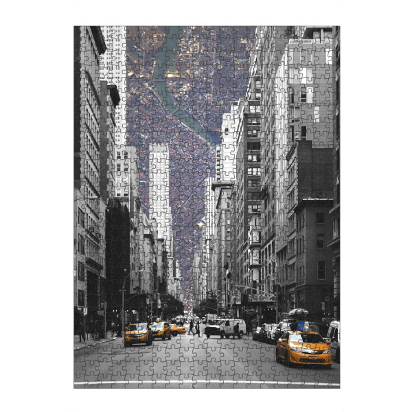 artboxONE Puzzle "Stadtkonzept" artboxONE - Städte / New York,Abstrakt,Architektur - New york,Nyc,Taxy,Stadt,Gründung,Foto,Fotografie
