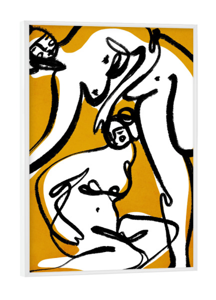 Poster mit weißem Rahmen "The Female Dancers" artboxONE - Menschen