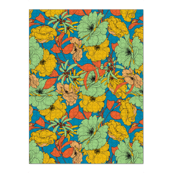 Puzzle Ravensburger "Moderne Vintage Blumen" artboxONE - Natur,Floral,Fashion