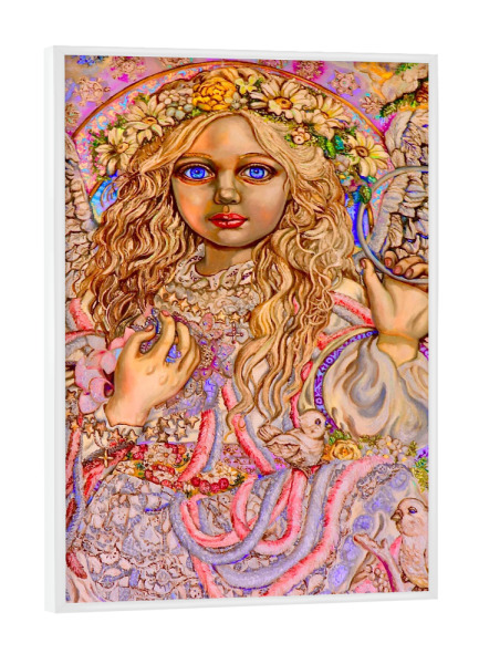 Poster mit weißem Rahmen "Engel von Januar und Februar" artboxONE - Weihnachten - Engel,Januar,Februar,Fantasie,Religion