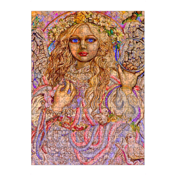 Puzzle Ravensburger "Engel von Januar und Februar" artboxONE - Weihnachten - Engel,Januar,Februar,Fantasie,Religion - Bild engel