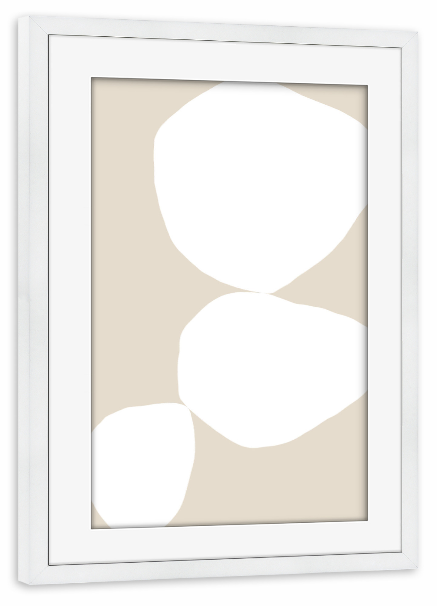 Poster mit Rahmen weiß "Understanding Life" artboxONE - Abstrakt - Organische formen,Minimalismus,Minimalistisch,Schlicht,Simplicity,Abstrakt