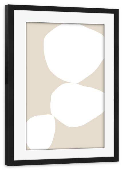 Poster mit Rahmen schwarz "Understanding Life" artboxONE - Abstrakt - Organische formen,Minimalismus,Minimalistisch,Schlicht,Simplicity,Abstrakt