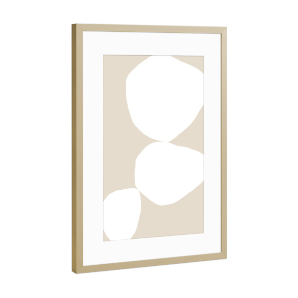 Poster mit Rahmen Gold "Understanding Life" artboxONE - Abstrakt - Organische formen,Minimalismus,Minimalistisch,Schlicht,Simplicity,Abstrakt