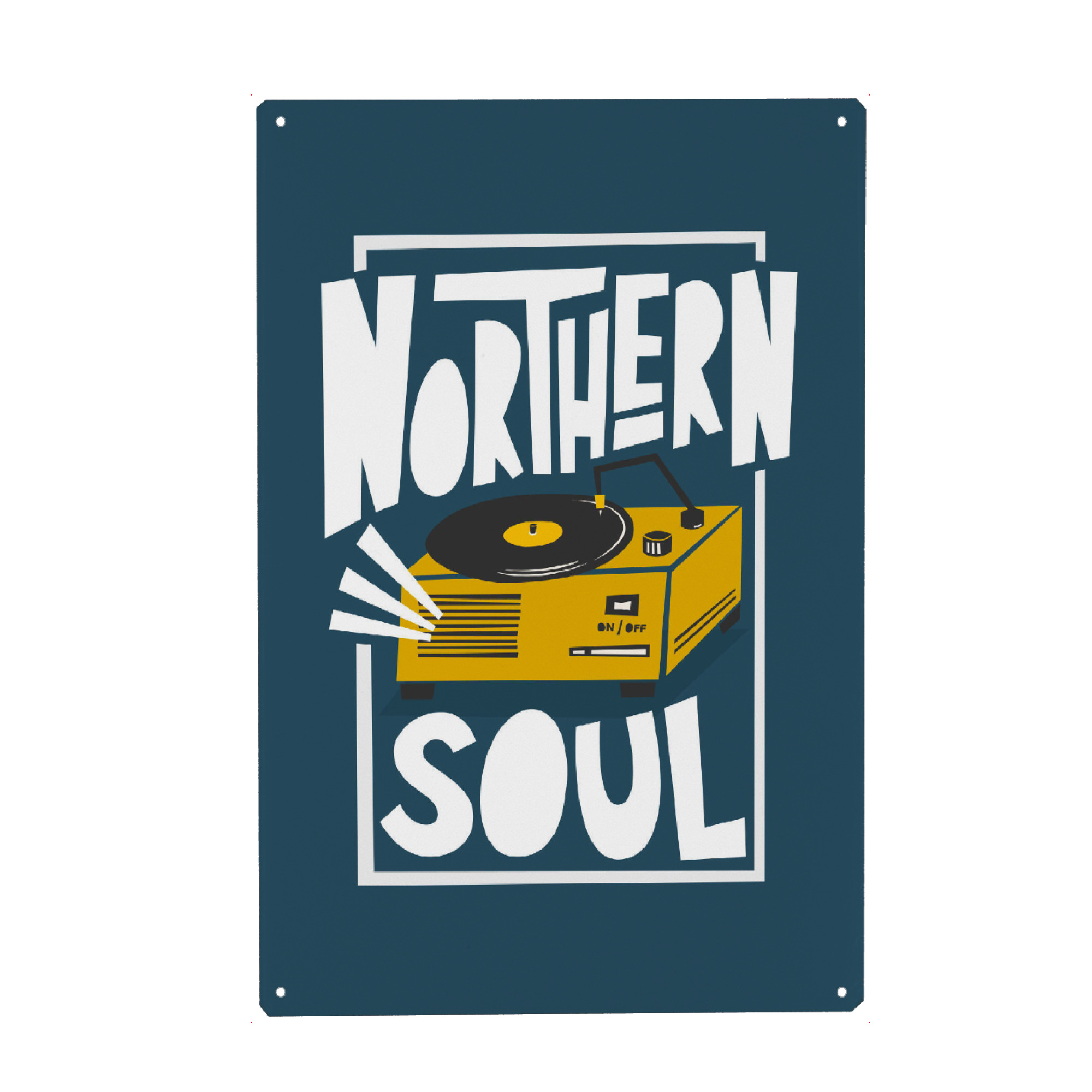 Metall Poster "NORTHERN SOUL (No.1)" artboxONE - Typografie,Musik,Fashion,Lustig