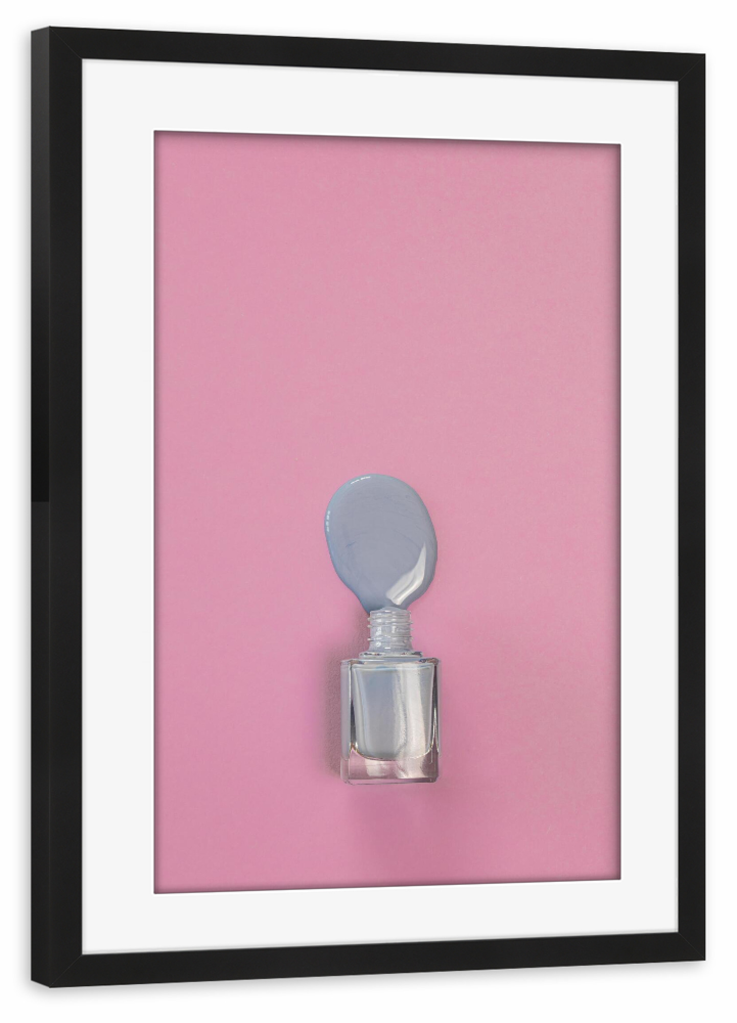 Poster mit Rahmen schwarz "Nagellack lila rosa" artboxONE - Fashion