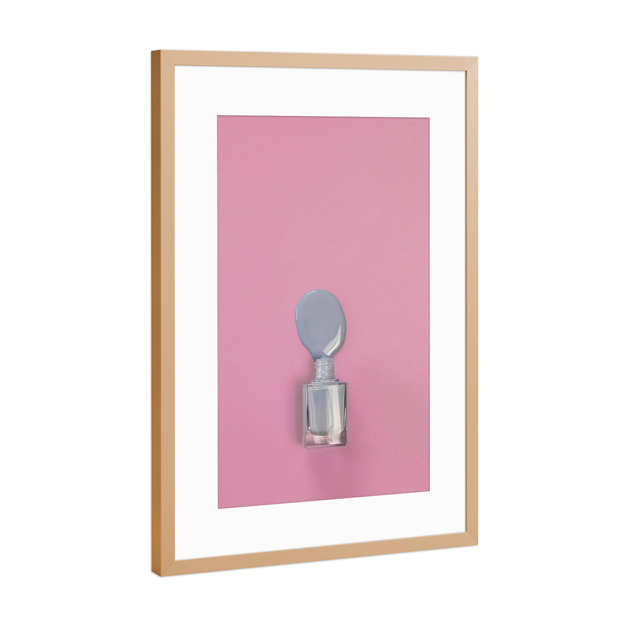 Poster mit Rahmen Kupfer "Nagellack lila rosa" artboxONE - Fashion
