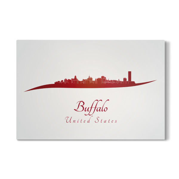 Galerie-Print "Buffalo-Skyline in Rot" 30x20 cm artboxONE