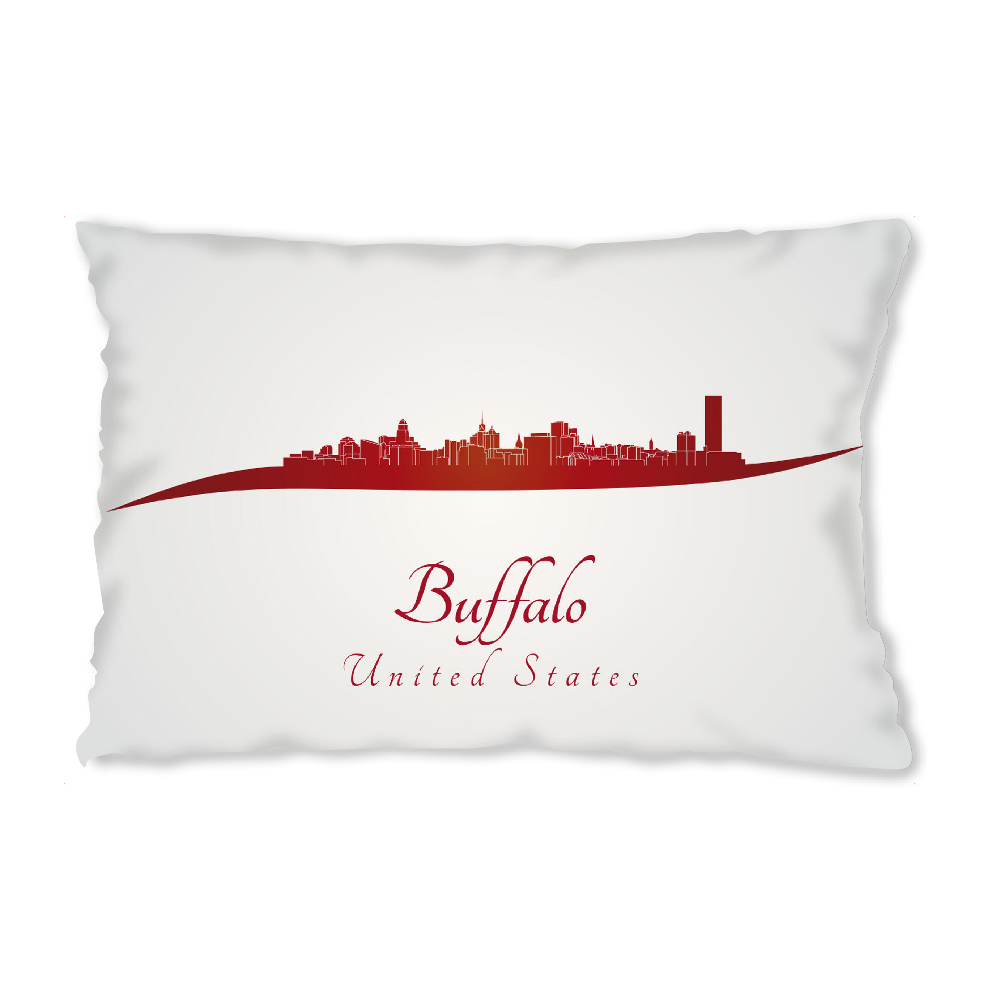 Design-Kissen "Buffalo-Skyline in Rot" artboxONE - Städte,Architektur