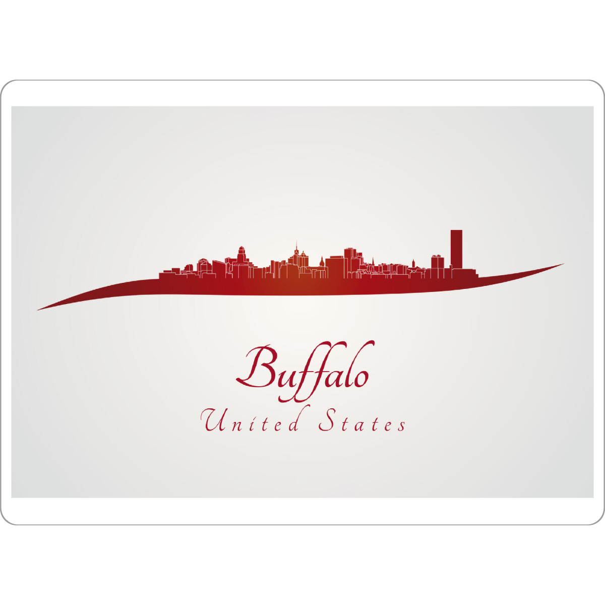 Tischset "Buffalo-Skyline in Rot" artboxONE - Städte,Architektur