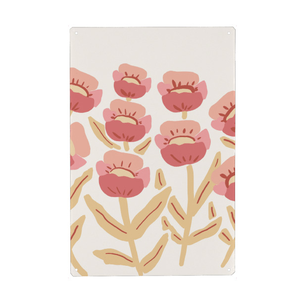 Holzbild "Blumengarten" artboxONE - Natur,Floral,Abstrakt,Liebe,Für Mama - Blumengarten,Blume,Blumen,Rosa blume,Valentinstag,Valentinstag