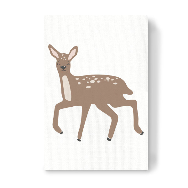 Leinwandbild "Boho Hirschkunst" artboxONE - Tiere - Hirsch,Tier,Kunst,Baby,Tierbaby,Element,Hirschtier,Wald,Kinder,Kinderzimmer