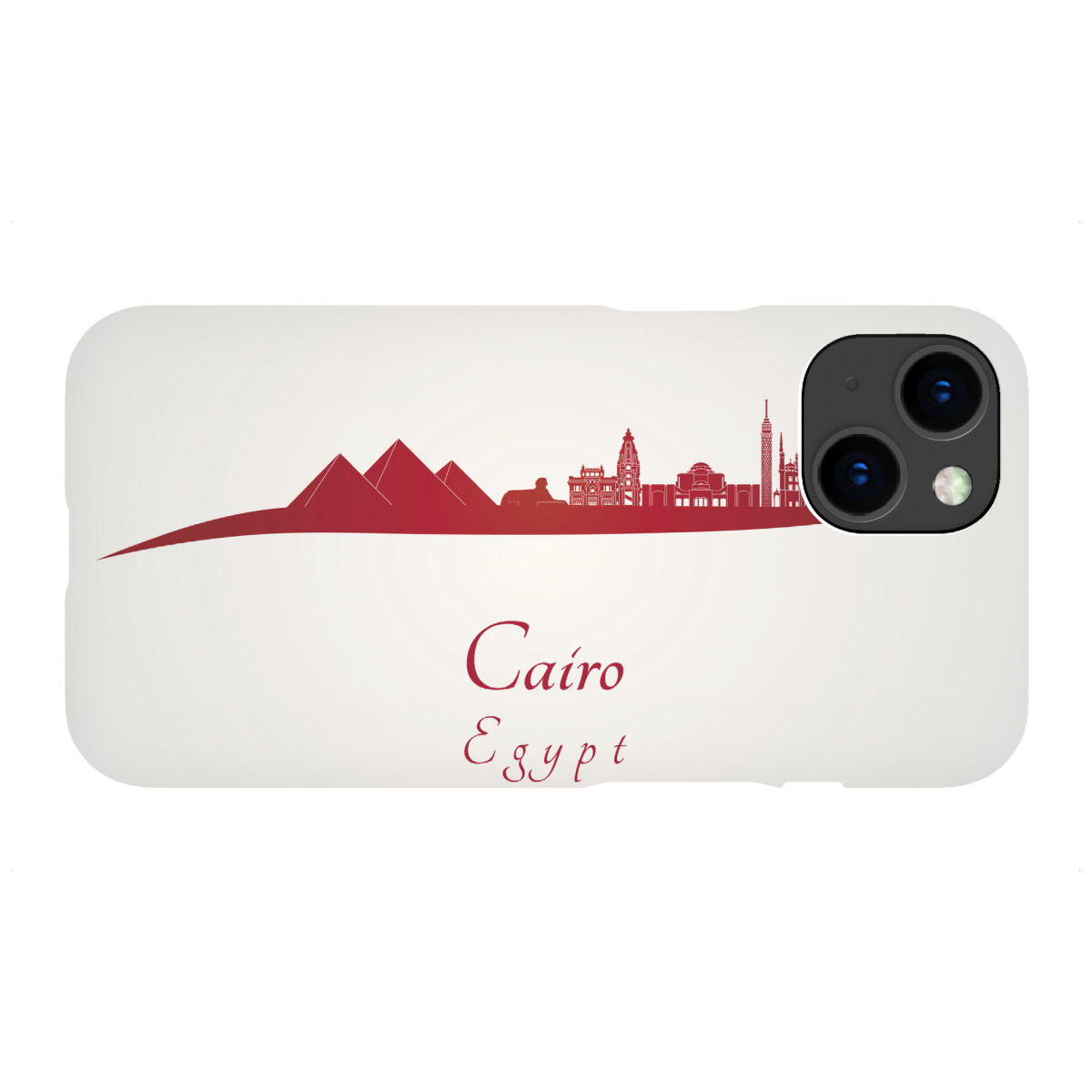 iPhone "Skyline von Kairo in Rot" Premium-Case Handyhülle artboxONE