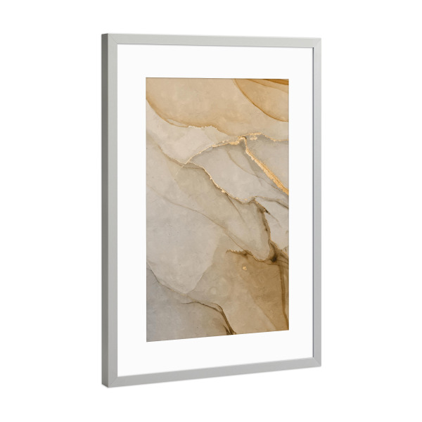 Poster mit Rahmen Silber "Abstrakter Strahl" artboxONE - Abstrakt - Abstrakt,Abstrakt,Sauber,Gold,Golden