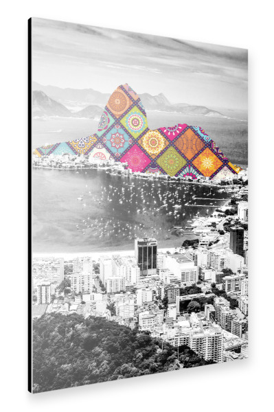 Alu-Dibond "Flippiges Wahrzeichen - Rio" 30x20 cm artboxONE
