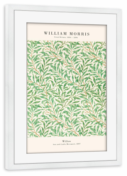Poster mit Rahmen weiß "William Morris - Willow" artboxONE - Natur,Floral