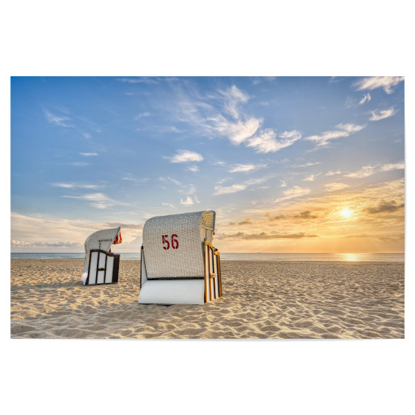 Poster 30x20 cm "Strandkörbe an der Ostsee" artboxONE - Natur,Reise,Reise / Strand und Meer