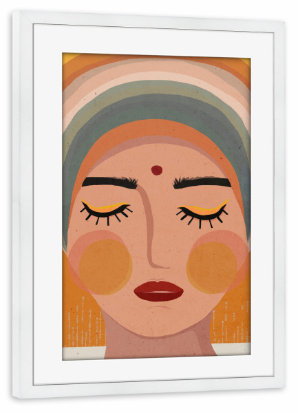 Poster mit Rahmen weiß "Shakti" artboxONE - Menschen,Für Mama