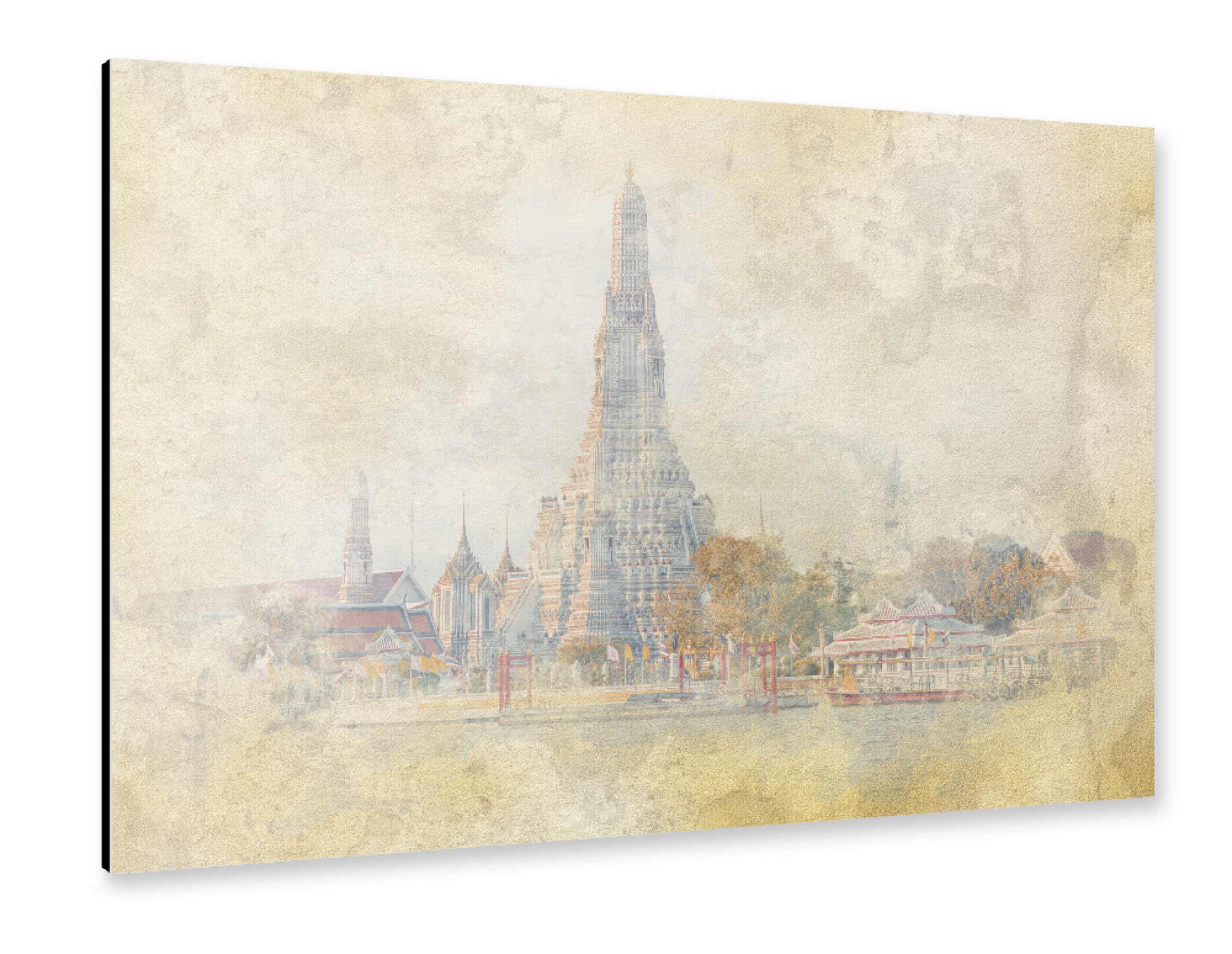 Alu-Dibond "Arun Wat Aquarell" 75x50 cm artboxONE