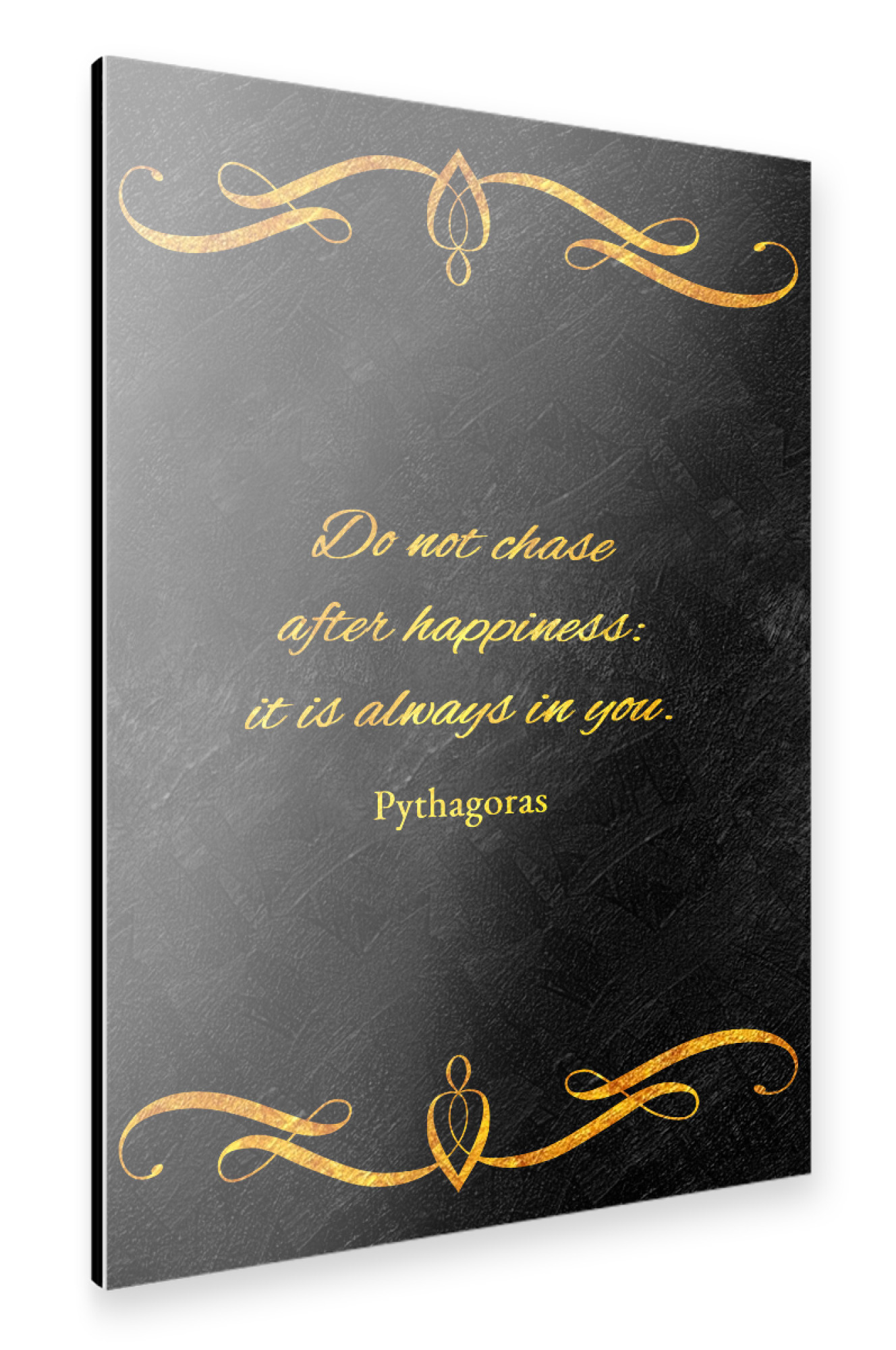 Alu-Dibond "Glück Pythagoras" 30x20 cm artboxONE