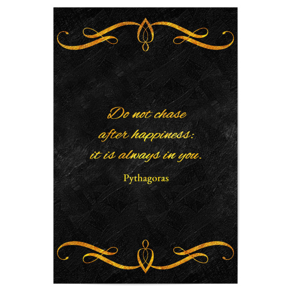 Poster 30x20 cm "Glück Pythagoras" artboxONE - Typografie