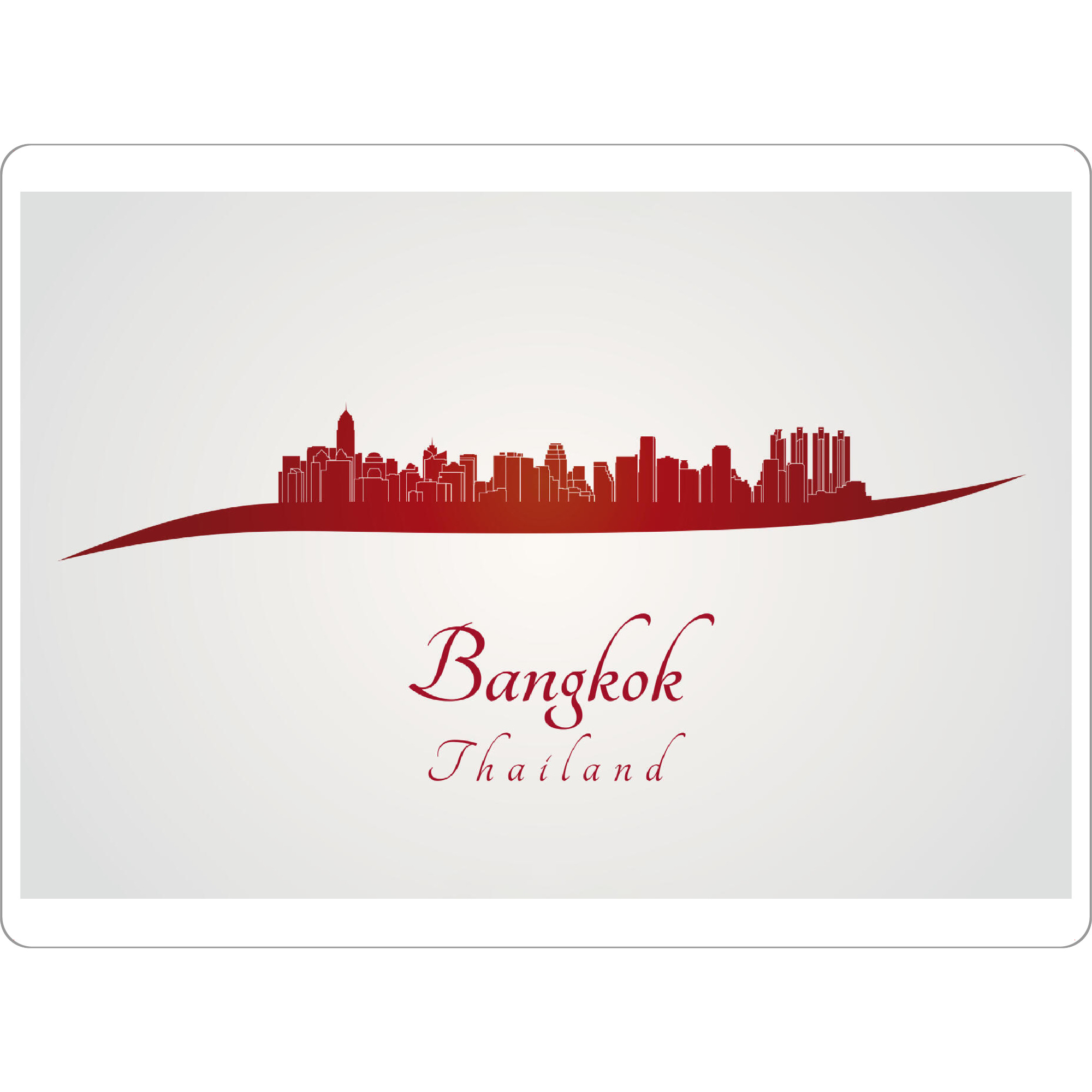 Tischset "Bangkok-Skyline in Rot" artboxONE - Städte - Skyline,Stadt,Denkmäler,Metropole,Reise,Tourismus,Geschenk,Rot,Bangkok - Bild skyline
