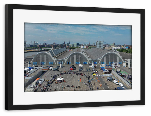 Poster mit Rahmen schwarz "Hamburg-Großmarkt Ostseite" artboxONE - Städte,Städte / Hamburg,Reise,Architektur,Reise / Länder