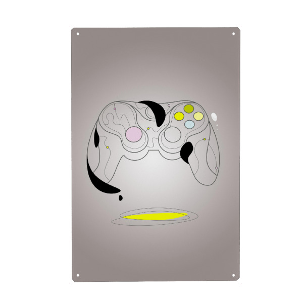 Metall Poster "Joystick" artboxONE - Film,Menschen - Joystick,Spiele,Controller,Spielen,Konsole - Blechschild