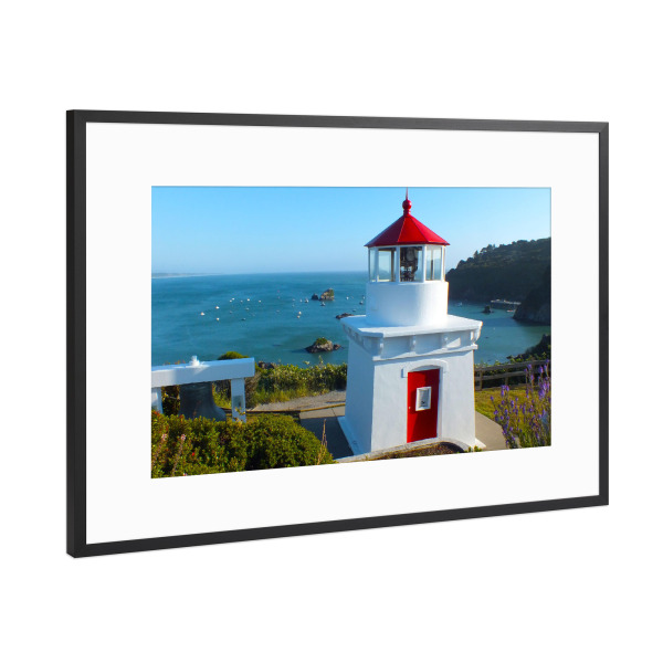Poster mit Rahmen Schwarz (Metallic) "Trinidad Lighthouse" artboxONE - Reise,Architektur,Reise / Strand und Meer,Reise / Länder