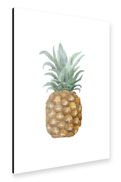 Alu-Dibond "Aquarell Ananas" 30x20 cm artboxONE