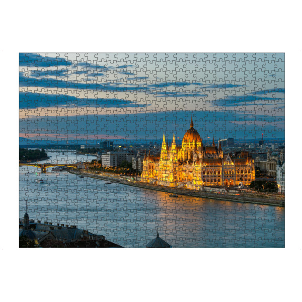 artboxONE Puzzle "Budapest Parlament" artboxONE - Städte,Architektur - Budapest,Ungarn,Parlament,Donau,Beleuchtet,Abend,Sonnenuntergang,Historisch