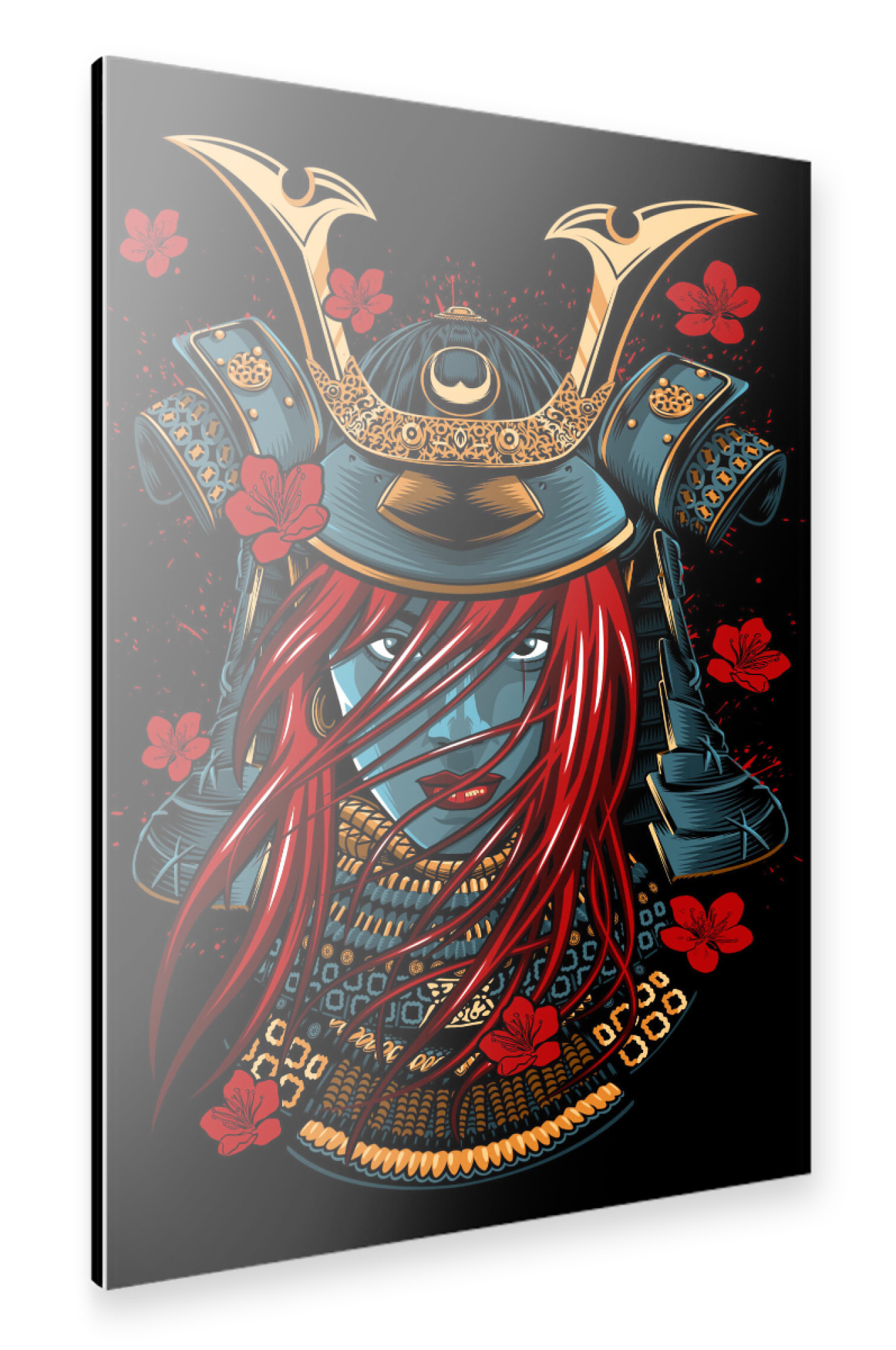 Alu-Dibond "Rothaariges Mädchen Samurai" 30x20 cm artboxONE