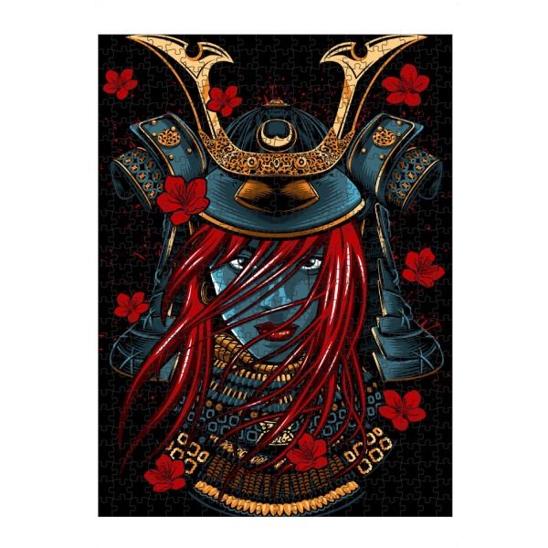 Puzzle Ravensburger "Rothaariges Mädchen Samurai" artboxONE - Städte / Tokio
