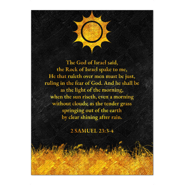 Puzzle Ravensburger "2 Samuel 23:3-4" artboxONE - Typografie - Sonne,Gras,Bibelverse,Christian,Zitat,Zitate,Weise,Weisheit,Schön,Leben,Gedicht,Poesie