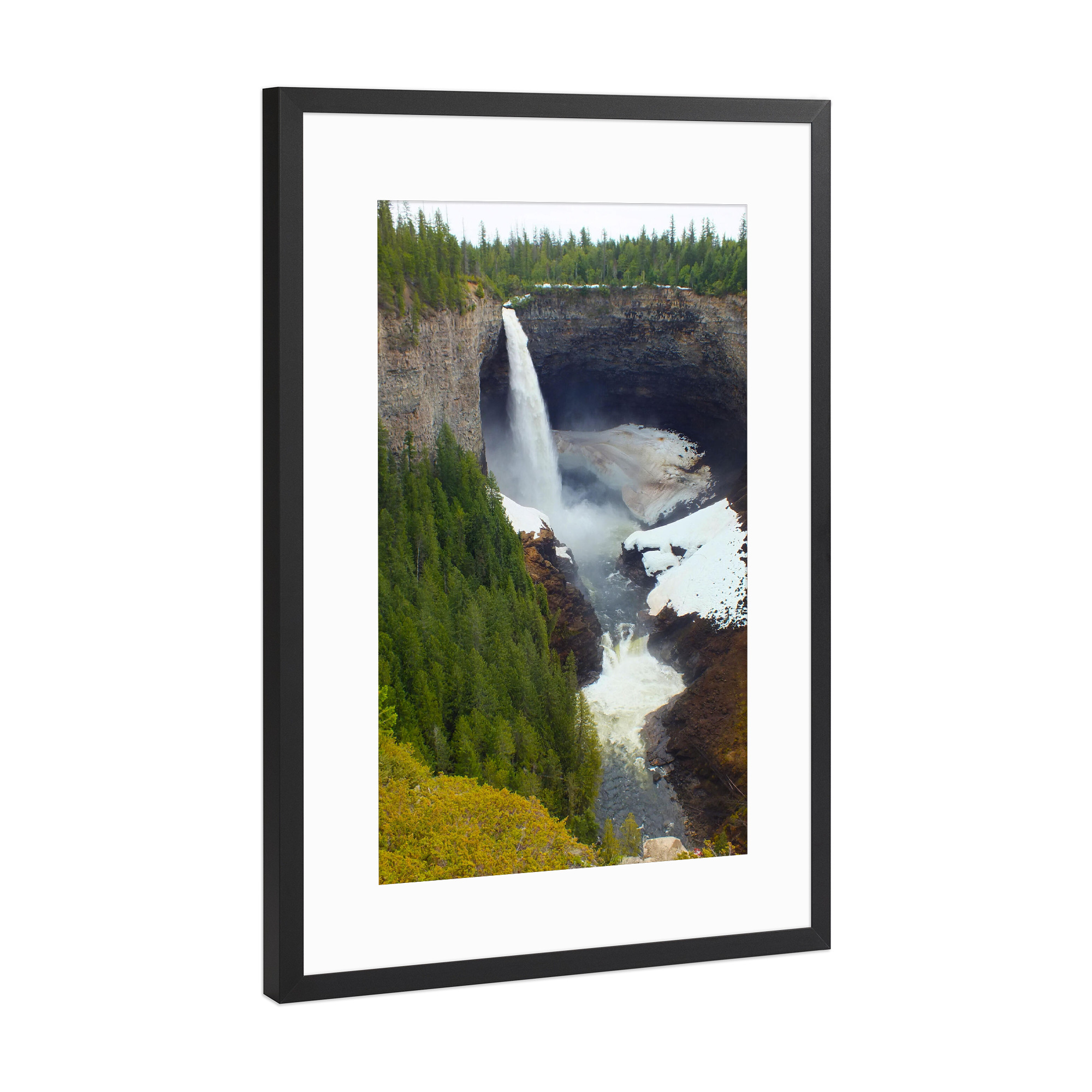 Poster mit Rahmen Schwarz (Metallic) "Der Helmcken Fall" artboxONE - Natur,Reise,Reise / Länder