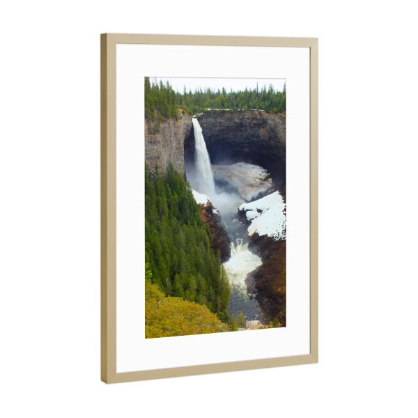 Poster mit Rahmen Gold "Der Helmcken Fall" artboxONE - Natur,Reise,Reise / Länder