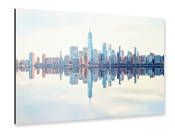 Alu-Dibond "Manhattan-Spiegelung" 30x20 cm artboxONE
