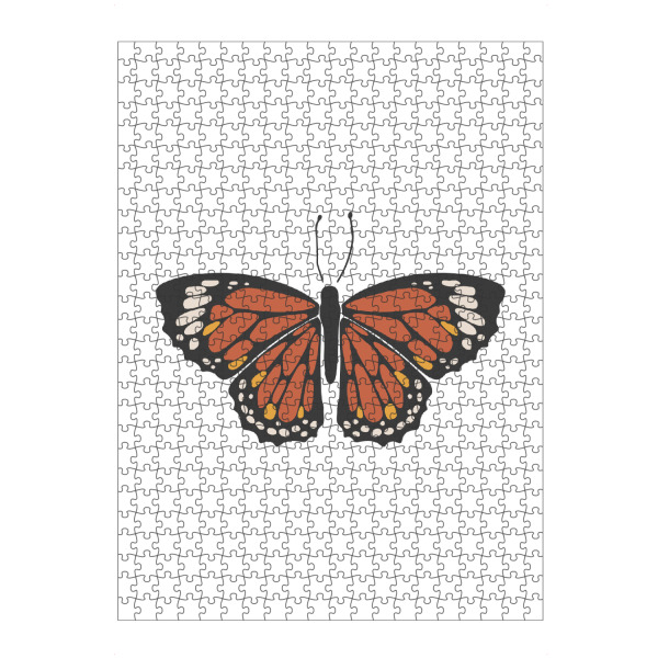 Puzzle Ravensburger "Rote Schmetterlingskunst" artboxONE - Tiere - Schmetterling,Insekt,Druckbar,Abstrakt,Boho,Rot,Design - Bild schmetterling