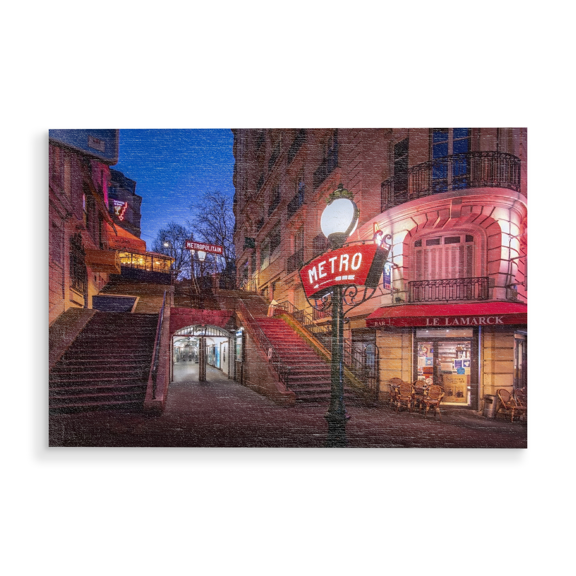 Holzbild "Metro" artboxONE - Städte,Reise,Architektur,Städte / Paris,Reise / Länder