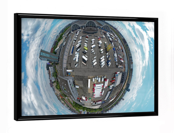 Poster mit schwarzem Rahmen "Hamburg-Großmarkthalle" artboxONE - Städte,Städte / Hamburg,Reise,Architektur,Reise / Länder