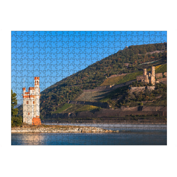 Puzzle Ravensburger "Bingen am Rhein, Mittelrheintal" artboxONE - Reise,Architektur